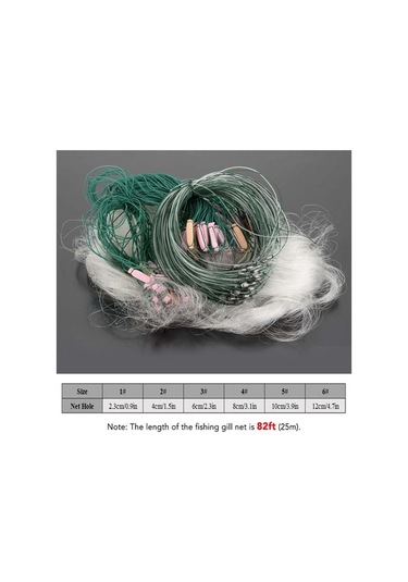 Novahub 3 Katmanlı Balık Ağı, 25m, Hafif Etkili, Balık Tutma Ekipmanı, Beyaz, Renkli, 10x10cm