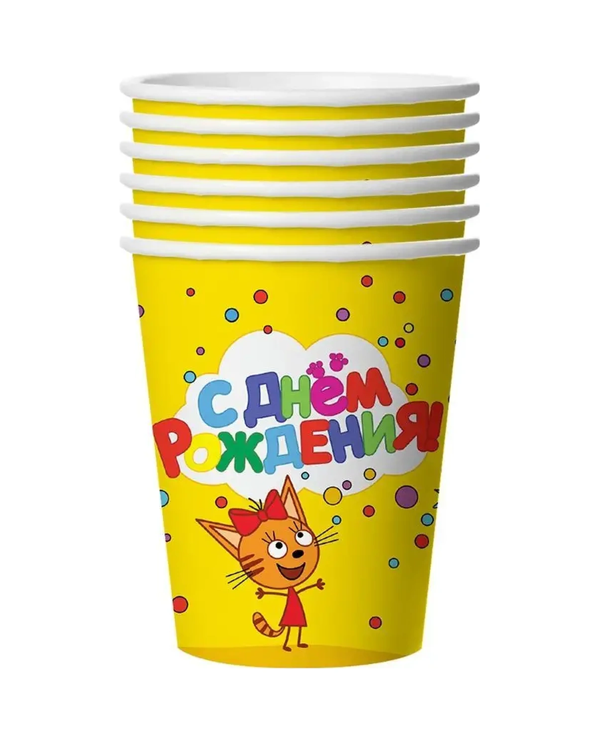 Davajdarit' 12 Kişilik Parti İçin Üç Kedi Tek Kullanımlık Sofra Takımı 150736886 100 adet