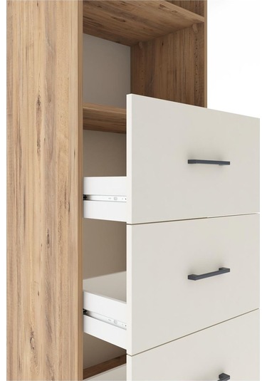 Hyperion Dolap 2 Raflı 3 Çekmeceli 60x44x182 Çam-aytaşı Çam