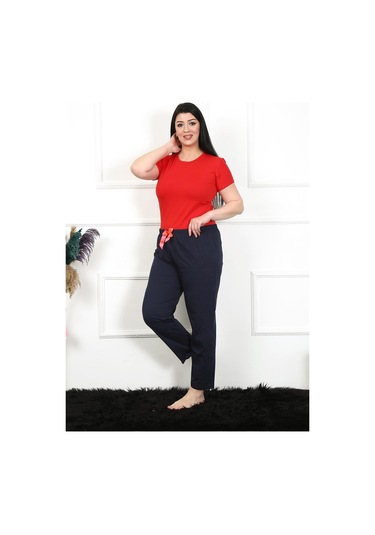 Akbeniz Kadın Pamuklu Büyük Beden Alt Pijama 27472-lacivert Lacivert