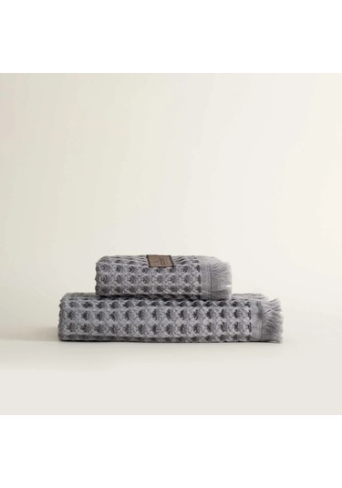 Ecocotton Seren Antrasit %100 Organik Pamuk 2'li Havlu Seti Antrasit