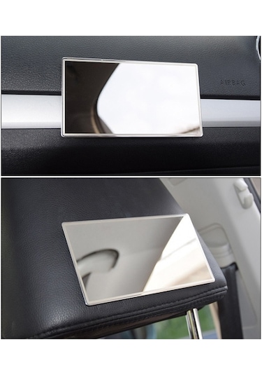 Sones Taşınabilir Araç Güneşliği Makyaj Aynası Paslanmaz Çelik Makyaj Aynası, Boyut: 110 X 65mm