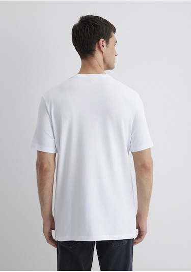 Mavi - Stretch Beyaz Basic Tişört 0610252-620 Beyaz