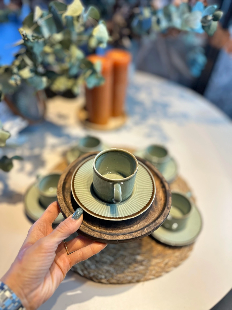 Kütahya Adl12kt730p03 Adler Yeşil Kahve Fincanı Yeşil