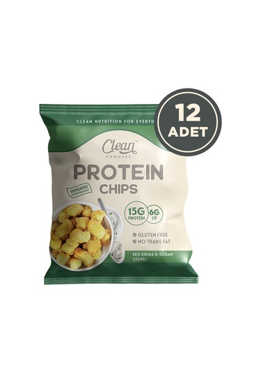 Clean Powders Protein Chips 50 Gr Ekşi Krema Soğan 12 Adet Ekşi Krema - Soğan