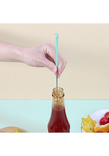 Yeşil 2 Adet/takım Spatula Araç Seti Silikon Mini Spatula Çift Uçlu Kazıyıcı Güzellik Kaşık İle Mutfak Kavanozları İçin