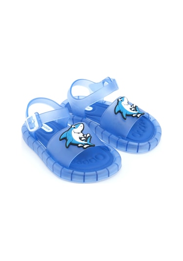 Gezer Erkek Çocuk Yazlık Airblow Bilekten Tokalı Ayarlanabilir Rahat Işıklı Taban Günlük Sandalet Mavi