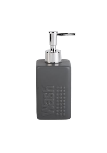 Seramik Sıvı Sabunluk Koyu Bej Modern 7x7x17cm 300ml Banyo Seti