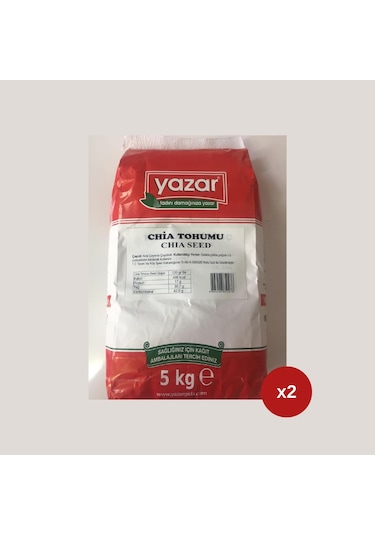 Yazar Chia Tohumu 5 Kg X 2 Paket