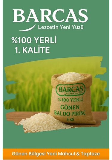 Barcas 5 Kg Gönen Baldo Pirinç
