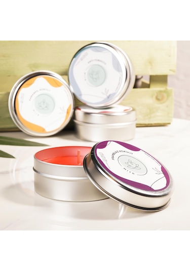 Mitr Frambuaz Aromalı Metal Mum Çok Renkli
