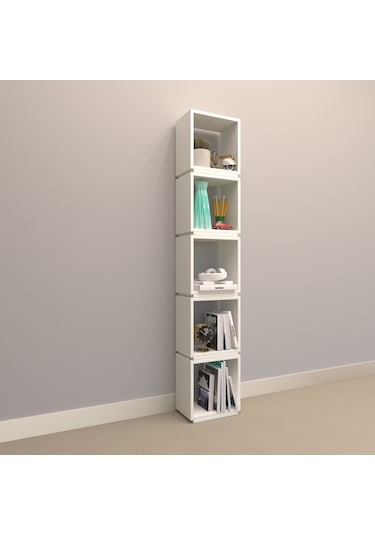 Rafkestir Periskop Suntalam Kitaplık ( 32 X 167 Cm ) Beyaz ( Mat )