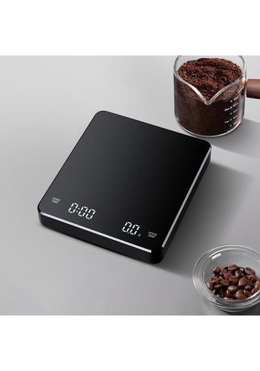 Suntek Zamanlayıcılı Kahve Terazisi Çok İşlevli Espresso Ev Siyah