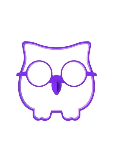 Moveevo Baykuş Şekilli Silikon Yumurta Pişirici, Mutfak Pancake Kalıbı, Teflon Kaplama Uyumlu Mor