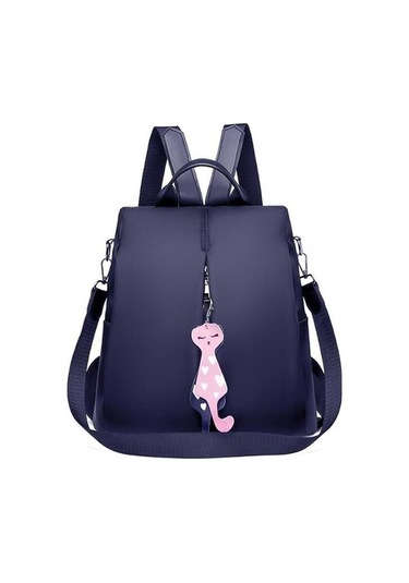 Ganzhoushop Siyah Sırt Sırt Sırt Oxford Okul Mochila Kolye Kızlar Kedi Karikatür Kadın İçin Günlük Gray Gençlik Genç Düz Çantası Çantası Çantası Çantaları Hx Gri