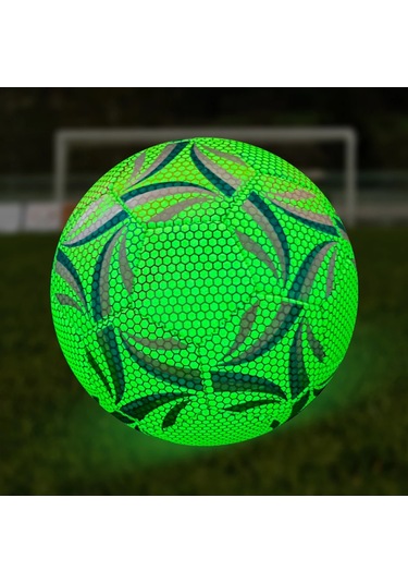 1 Adet Canlı Floresan Yeşil Profesyonel Futbol Topu - Açık Hava Çok Renkli