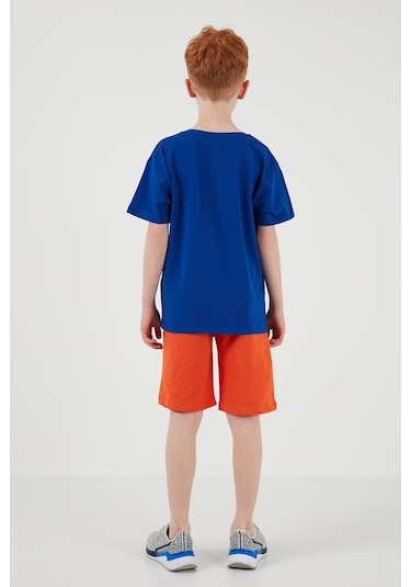 Lela Pamuklu Regular Fit Bisiklet Yaka Şortlu Alt-Üst Erkek Çocuk Takım 6212008 Saks