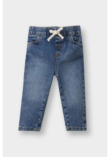 Defacto Erkek Bebek Beli Bağcıklı Jean Pantolon F3790a525aunm28 Mavi-nm28