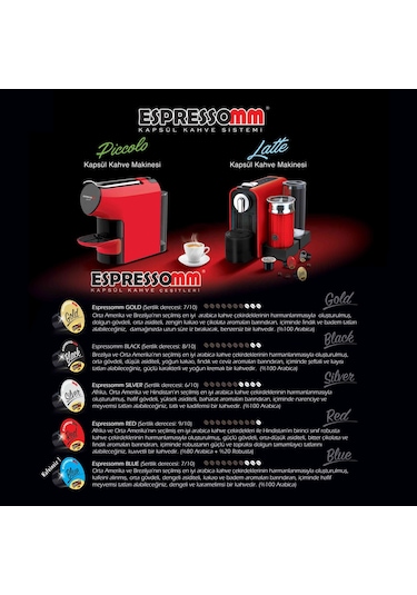 Espressomm Karışık Kapsül Kahve Nespresso® Uyumlu 10 Adet