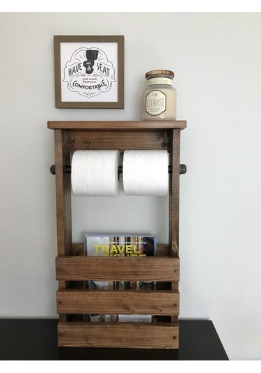 Halevia Ahşap Tuvalet Kağıtlığı Standı.