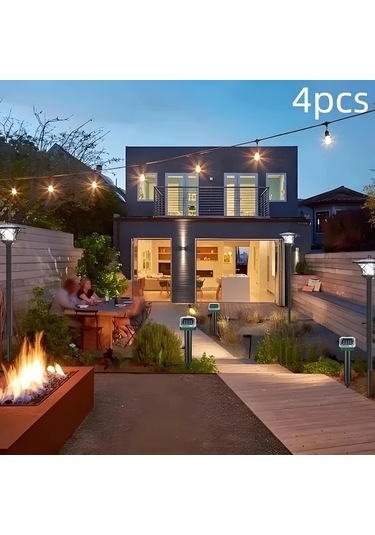 Boatshop1 4 Adet Solar Kemirgen Kovucu Bahçe Ve Avlu İçin Sincap Fare Ultrasonik Hayvan Kovucu 4pcs