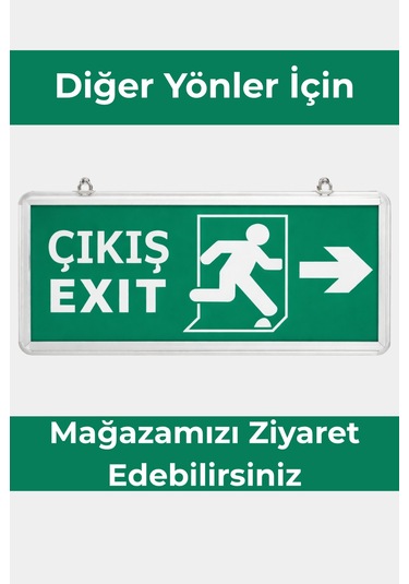 Şarjlı Led Acil Çıkış Armatürü Exit Tabelalı Elektrik Kesintisinde Otomatik Devreye Giren