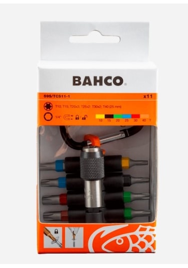 Bahco 59S/Tcs11-1 Torx Tornavida Uç Seti Ve Tutucu 11 Adet