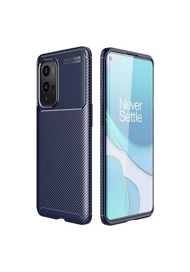 One Plus 9 Pro Kılıf Kamera Çıkıntılı Karbon Fiber Dokulu Renk Atmaz Kapak Negro