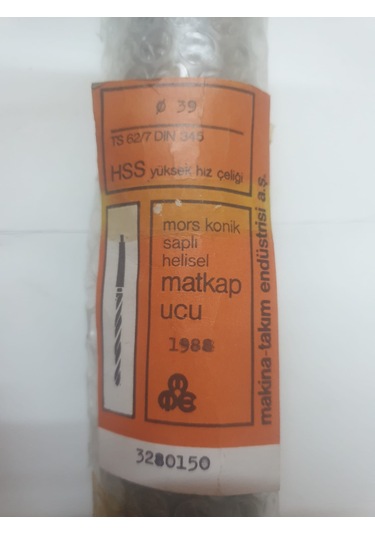 Mors Konik Saplı Matkap Ucu 39mm Dın 345