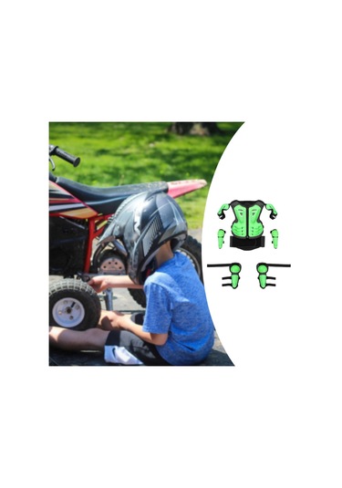 Suntek Motosiklet Diz Dirsek Kol Omuz Koruma Pedi Yeşil
