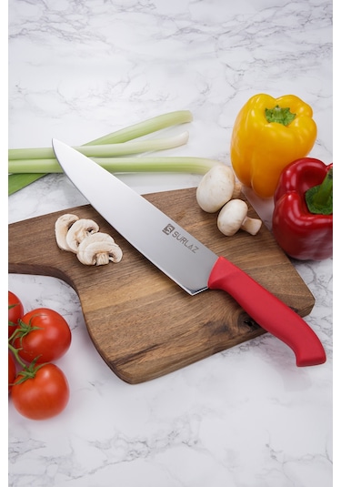 3'Lü Mutfak Bıçak Seti Şef Bıçağı Soğan Satırı Pizza Kesici Çok Renkli