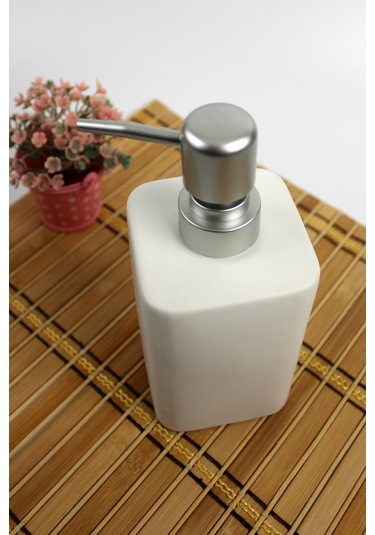 Stonware Sıvı Sabunluk Beyaz Kare 450ml