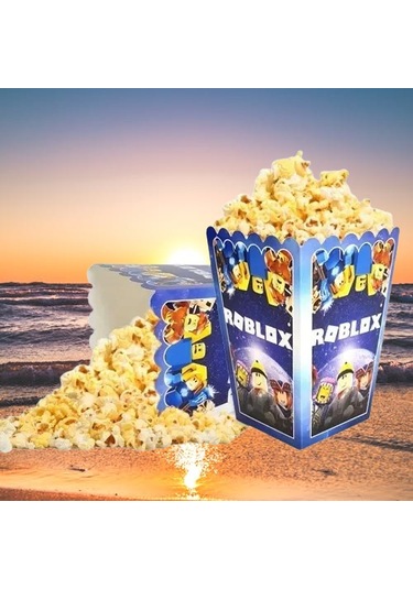 Mısır Kutusu Pop Corn 8 Li Roblox Temalı Doğum Günü Parti Malzemesi
