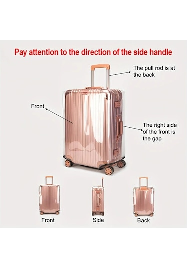 Chuangyinshop Su Gezgin 20 Inç Pvc Su Geçirmez Şeffaf Bavul Kılıfı Koruyucu