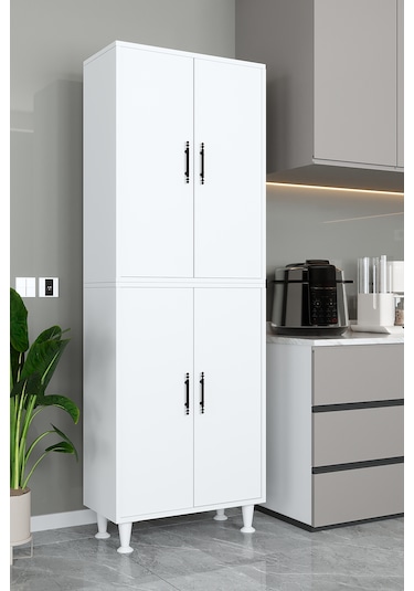 Ae-2086 Bala Beyaz Çok Amaçlı Mutfak Dolabı&banyo Dolabı, Kiler