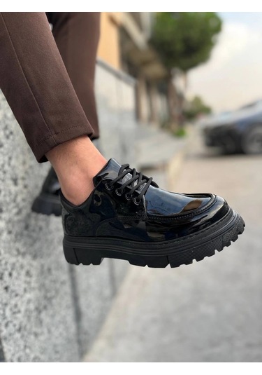 Kb-x6 Kuback Kömür Rugan Günlük Erkek Ayakkabı Kömür25