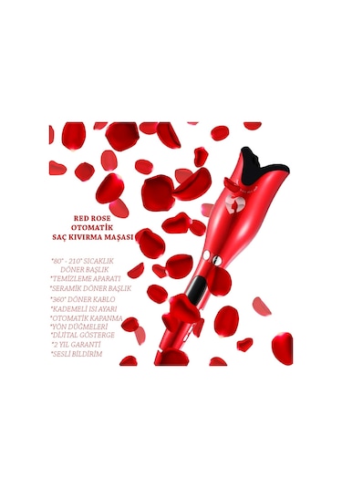 Prodiva Otomatik Red Rose Saç Kıvırma Maşası