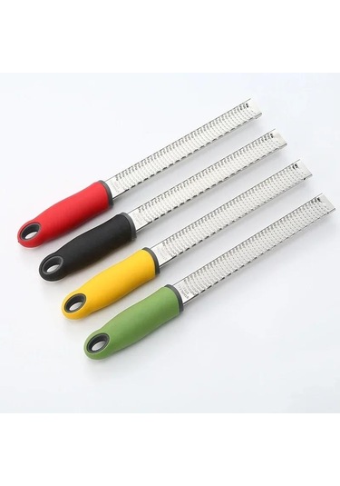 304 Paslanmaz Çelik Peynir Rendesi Çok İşlevli Çikolata Limon Tel Kesici Plastik Kaymaz Saplı Mutfak Aletleri Siyah