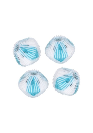 Konesam 6 Adet Mavi Beyaz Çamaşır Makinesi Tüy Ve Kumaş Topu Temizleyici Topları - Kaliteli Pp Ve Nilon Diğer