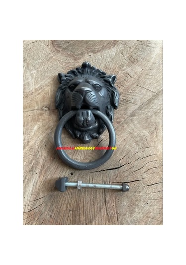 Aslan Figürlü Antik Oksit Pirinç Kapı Tak Tak Kapı Tokmagı