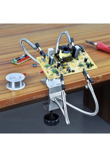 Suntek Magideal  Lehimleme İstasyonu Tutucu Pcb Fikstürü Kaynak Gümüş