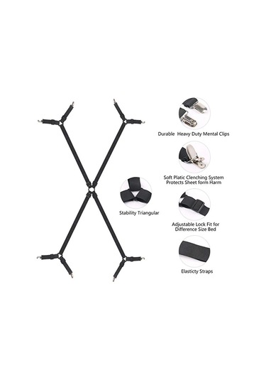 Beyaz Ayarlanabilir Yatak Çarşaf Askıları Çapraz Raptiye Yatak Örtüsü Klipsleri Askılar Tutucular Ev Tekstili Organize Aletler