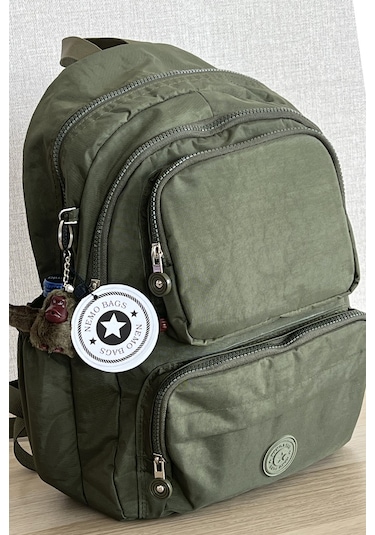 Nemo Group Sırt Çantası Haki Krinkıl Kumaş Suya Dayanıklı Haki