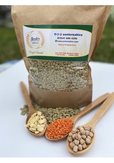 Şenler Doğal Yeşil Mercimek 1 KG