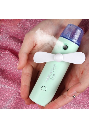 Yaleker Sarı El Tipi Nemlendirici Sprey Fanı - Led Işıklı, Taşınabilir, Cilt Nemlendirici Ve Soğutucu Fonksiyonlu Diğer