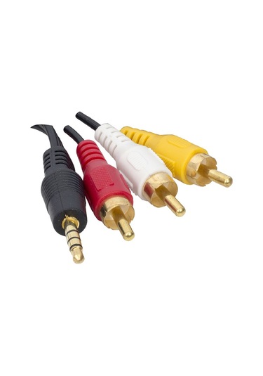 Ayt Uydu Alıcısı Av Kablo 3.5 Mm Stereo Erkek-3 Rca Renkli Giriş Görüntü Kablosu