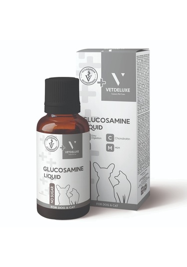 VETDELUXE Glucosamine Kedi Ve Köpekler İçin Chondroitin İçerikli Eklem ve Kıkırdak Desteği 100 ml