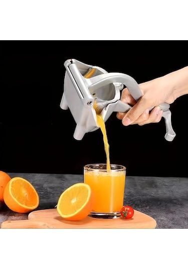Chuangyinshop Silvery Manuel Sıkacak, Limon Sıkacağı, 4 Mevsim Kullanılabilir Çok Amaçlı Meyve Sıkacak Gümüş