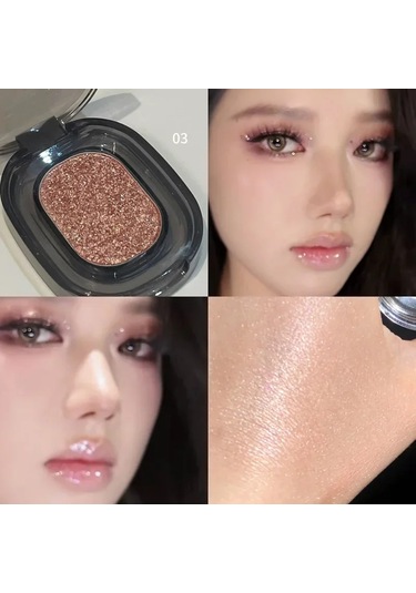 Metalik Dumanlı Tek Renkli Göz Farı Paleti Glitter Punk Siyah Göz Farı Paleti 03 01