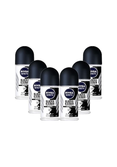 Nivea Men Invisible Black&White Original Erkek Roll-On Deodorant 50 ML x 6